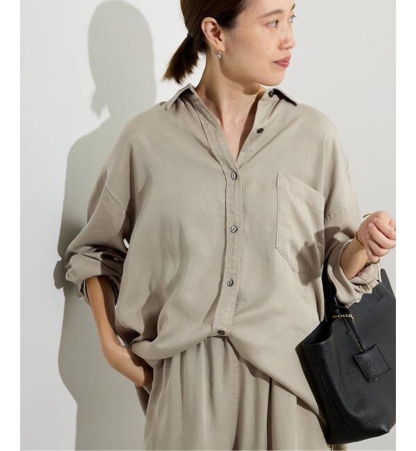 SLOBE IENA「《セットアップ対応可》製品染めシャツ」|シャツ・ブラウス|