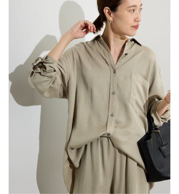 SLOBE IENA「《セットアップ対応可》製品染めシャツ」|シャツ・ブラウス|