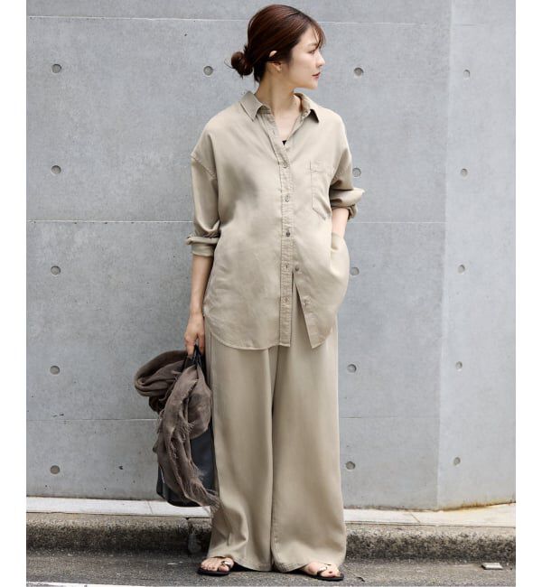 SLOBE IENA「《セットアップ対応可》製品染めシャツ」|シャツ・ブラウス|