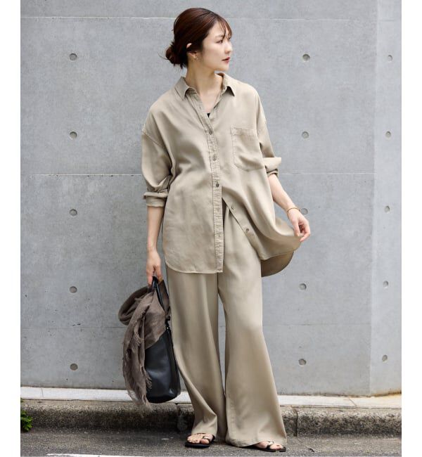 SLOBE IENA「《セットアップ対応可》製品染めシャツ」|シャツ・ブラウス|