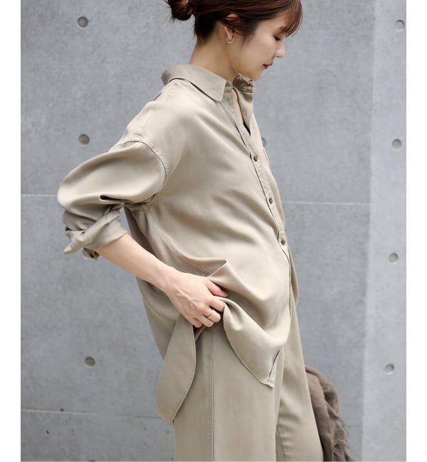 SLOBE IENA「《セットアップ対応可》製品染めシャツ」|シャツ・ブラウス|