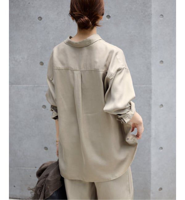 SLOBE IENA「《セットアップ対応可》製品染めシャツ」|シャツ・ブラウス|