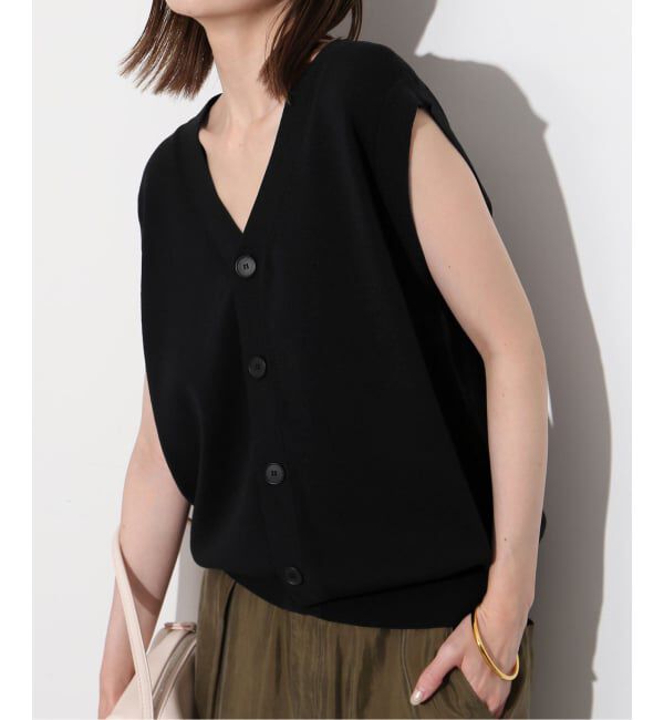 SLOBE IENA「《WEB限定/追加》総針Vネック ニットベスト」|ベスト・ジレ|