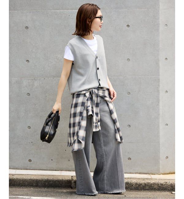 SLOBE IENA「《WEB限定/追加》総針Vネック ニットベスト」|ベスト・ジレ|