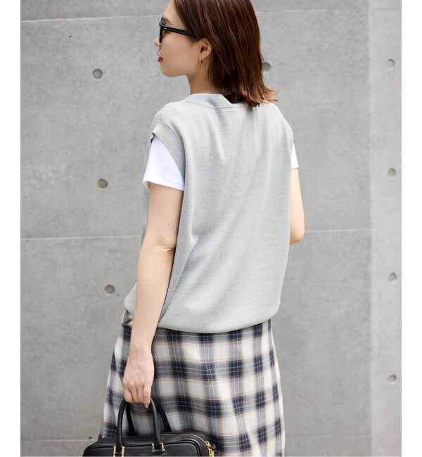 SLOBE IENA「《WEB限定/追加》総針Vネック ニットベスト」|ベスト・ジレ|