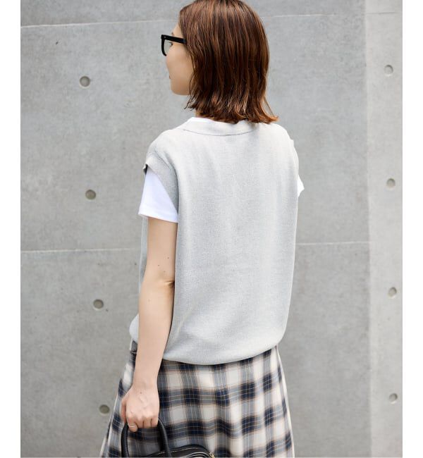 SLOBE IENA「《WEB限定/追加》総針Vネック ニットベスト」|ベスト・ジレ|