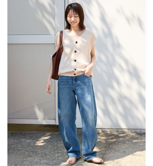 SLOBE IENA「《WEB限定/追加》総針Vネック ニットベスト」|ベスト・ジレ|