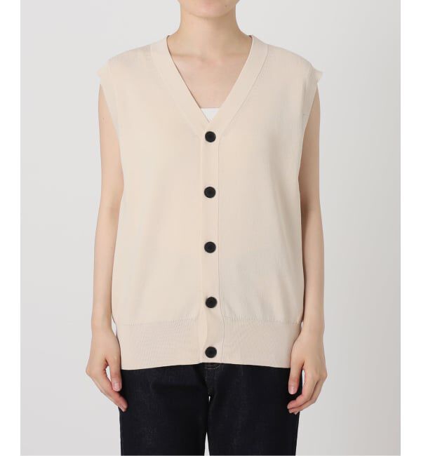 SLOBE IENA「《WEB限定/追加》総針Vネック ニットベスト」|ベスト・ジレ|
