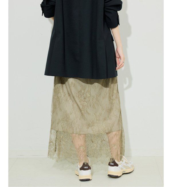 SLOBE IENA「スリップレースイージースカート」|スカート|