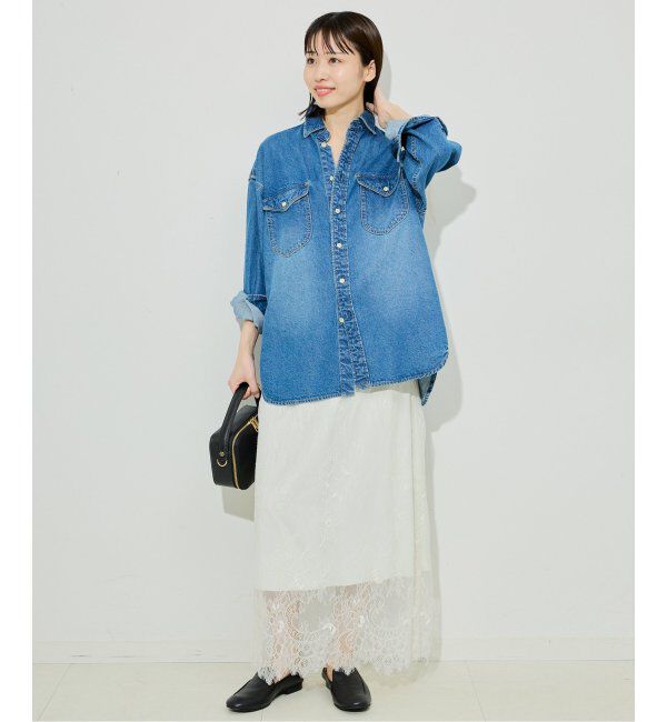 SLOBE IENA「スリップレースイージースカート」|スカート|