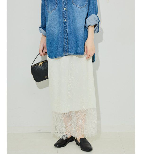 SLOBE IENA「スリップレースイージースカート」|スカート|