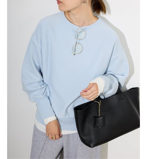 SLOBE IENA「《追加2》Champion/チャンピオン SLOBE別注 無地ガゼットスウェット」|スウェット・ジャージ|サックスブルー