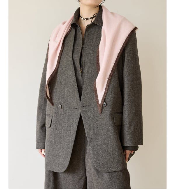 IENA LA BOUCLE「IENA LA BOUCLE メランジウールカラーレスジャケット」|ノーカラージャケット|