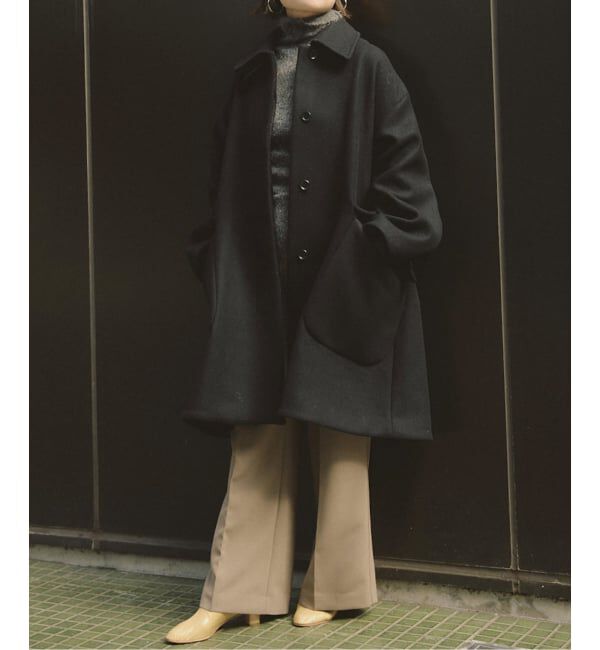 IENA LA BOUCLE「IENA LA BOUCLE ハードメルトンスタンドネックコート」|その他|