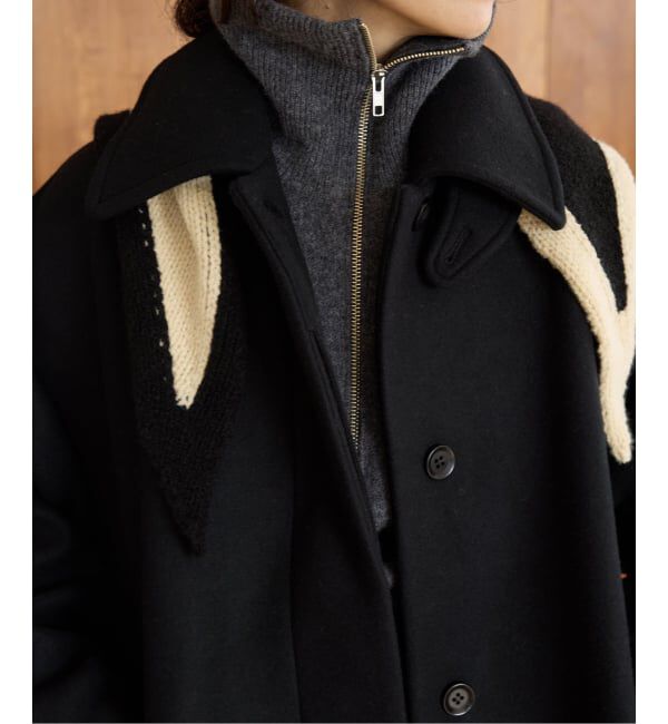 IENA LA BOUCLE「IENA LA BOUCLE ハードメルトンスタンドネックコート」|その他|