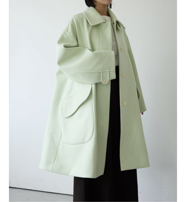 IENA LA BOUCLE「IENA LA BOUCLE ハードメルトンスタンドネックコート」|その他|