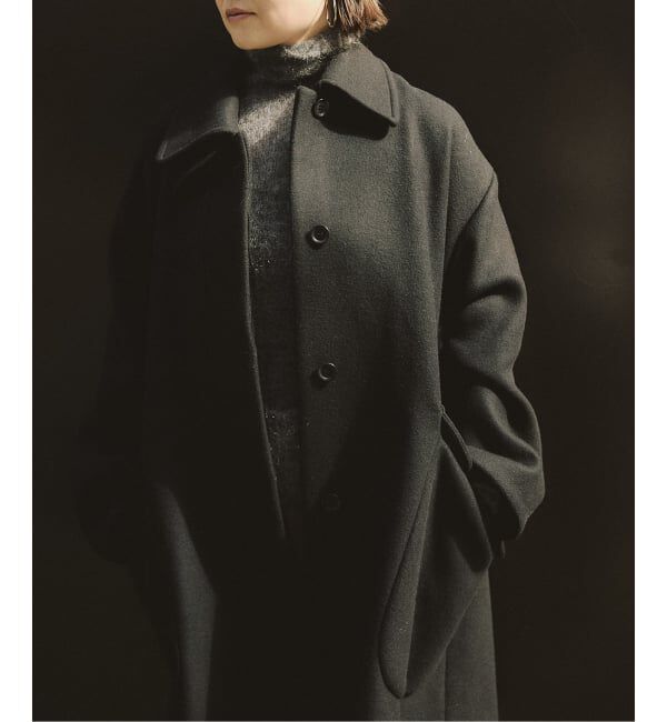 IENA LA BOUCLE「IENA LA BOUCLE ハードメルトンスタンドネックコート」|その他|