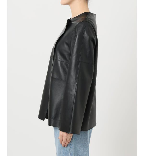 IENA LA BOUCLE「《追加予約》IENA LA BOUCLE SHEEPレザージャケット」|ノーカラージャケット|