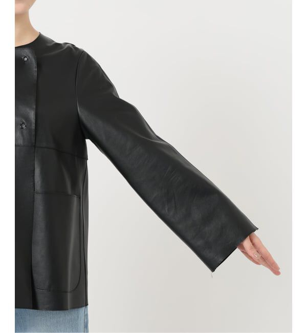 IENA LA BOUCLE「《追加予約》IENA LA BOUCLE SHEEPレザージャケット」|ノーカラージャケット|