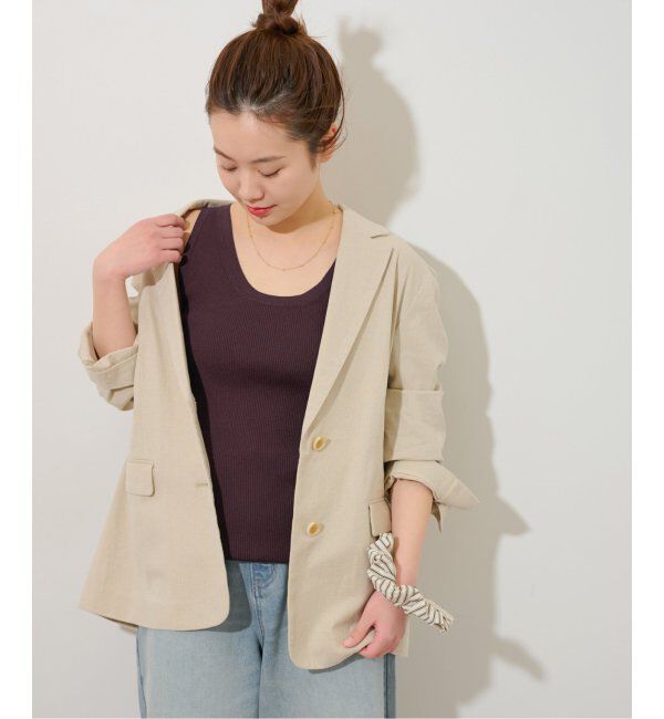 JOURNAL STANDARD relume「《追加3》Vis/Polyクルーネックリブタンクトップ」|タンクトップ|