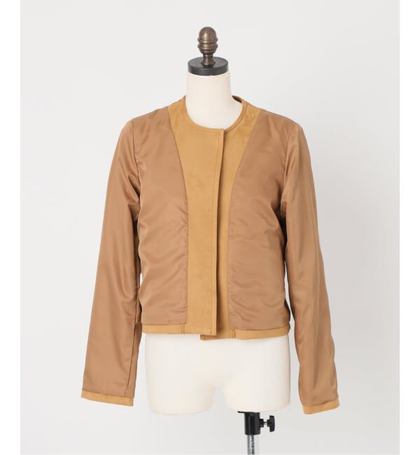 JOURNAL STANDARD「フェイクスエードノーカラージャケット」|ノーカラージャケット|