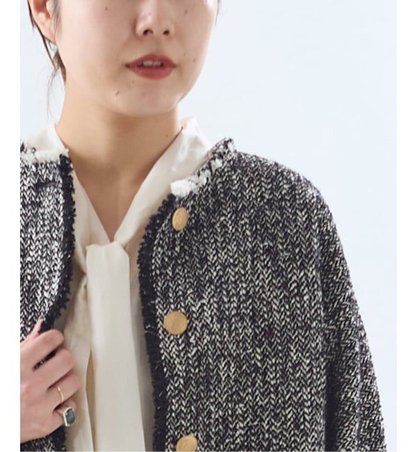 journal standard L'essage「《追加4》【SP】GIOLICATWEED ドルマンジャケット」|ノーカラージャケット|