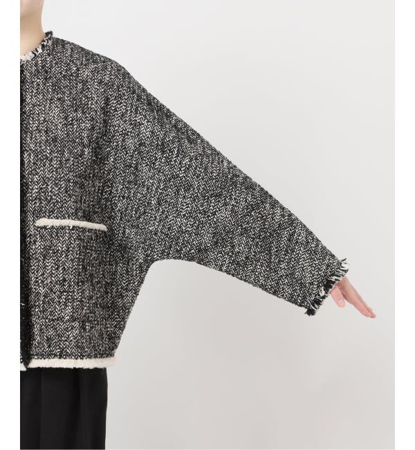 journal standard L'essage「《追加4》【SP】GIOLICATWEED ドルマンジャケット」|ノーカラージャケット|