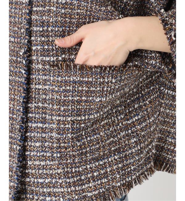 journal standard L'essage「《追加5》【金子綾さん着用】GIOLICATWEED ドルマンジャケット」|ノーカラージャケット|