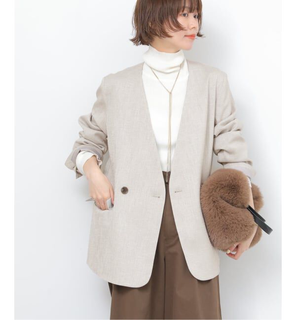 JOURNAL STANDARD relume「ダブルフロントノーカラージャケット」|ノーカラージャケット|