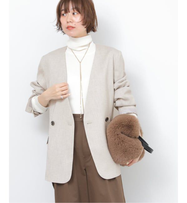 JOURNAL STANDARD relume「ダブルフロントノーカラージャケット」|ノーカラージャケット|