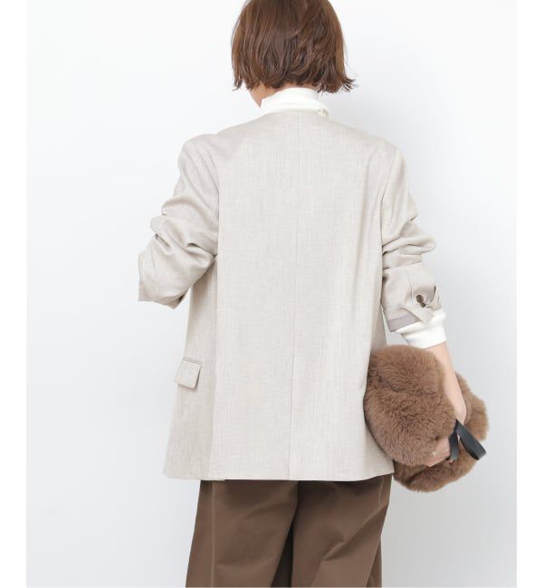 JOURNAL STANDARD relume「ダブルフロントノーカラージャケット」|ノーカラージャケット|