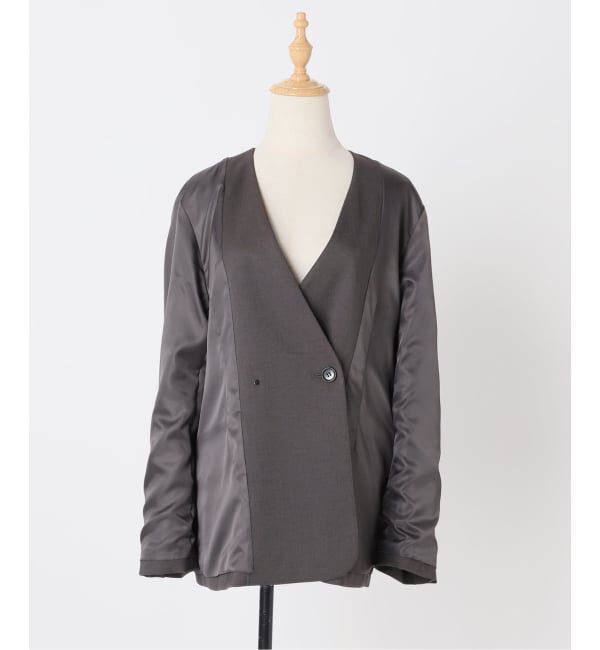 JOURNAL STANDARD relume「ダブルフロントノーカラージャケット」|ノーカラージャケット|