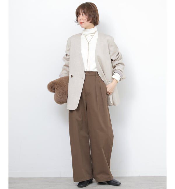 JOURNAL STANDARD relume「ダブルフロントノーカラージャケット」|ノーカラージャケット|