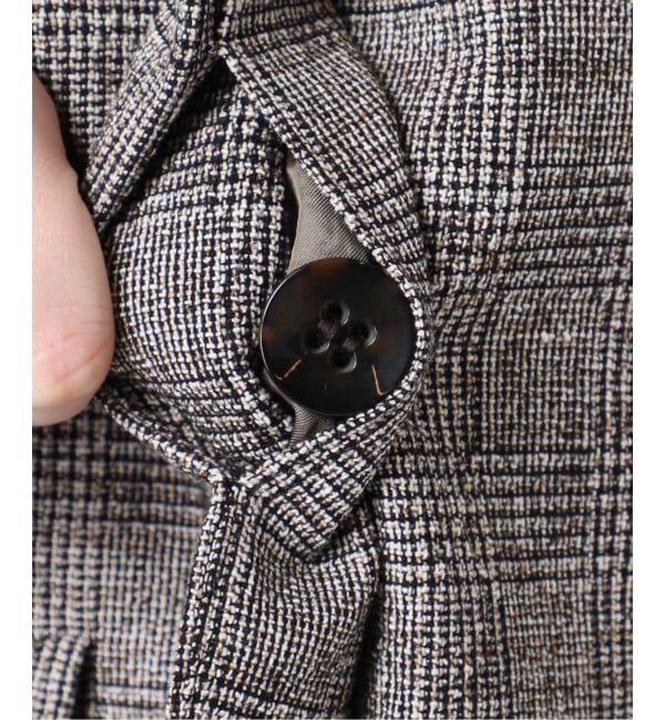 journal standard L'essage「ツイードグレンチェックジャケット」|ノーカラージャケット|