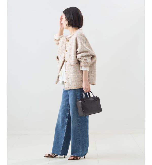 journal standard L'essage「【一部店舗＆WEB限定】GIOLICATWEED ドルマンジャケット 3」|ノーカラージャケット|