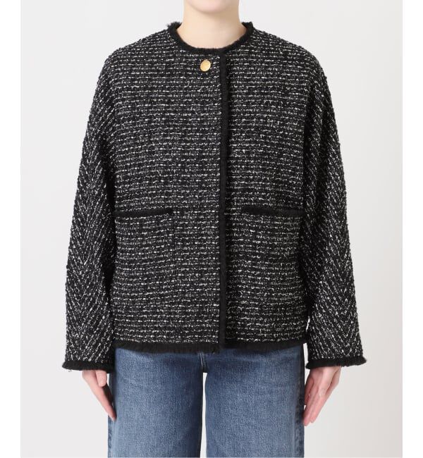 journal standard L'essage「【一部店舗＆WEB限定】GIOLICATWEED ドルマンジャケット 3」|ノーカラージャケット|