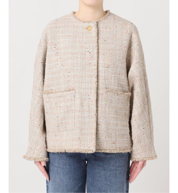 journal standard L'essage「【一部店舗＆WEB限定】GIOLICATWEED ドルマンジャケット 3」|ノーカラージャケット|