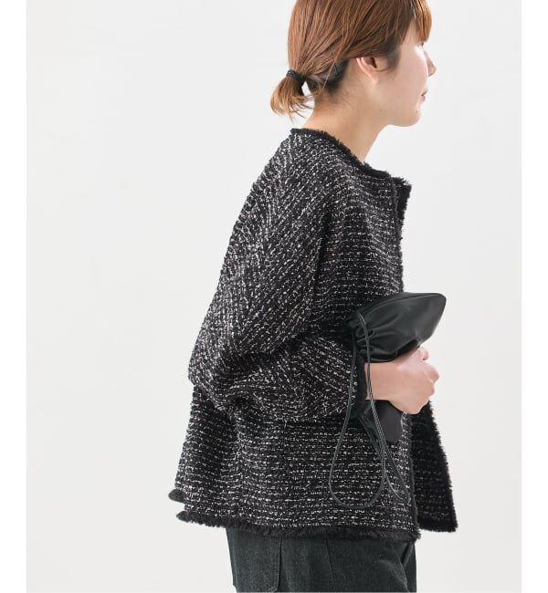 journal standard L'essage「【一部店舗＆WEB限定】GIOLICATWEED ドルマンジャケット 3」|ノーカラージャケット|