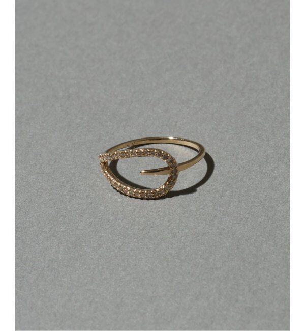 Lilas by Spick&Span「ティアドロップラインダイヤリング K10」|リング|