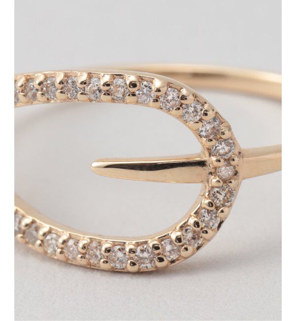 Lilas by Spick&Span「ティアドロップラインダイヤリング K10」|リング|