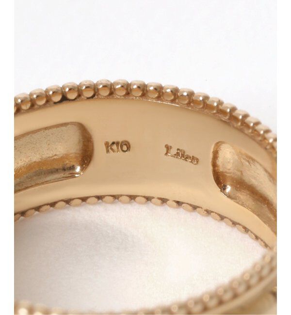 Lilas by Spick&Span「6mm甲丸ミル打ちピンキーリング K10」|リング|