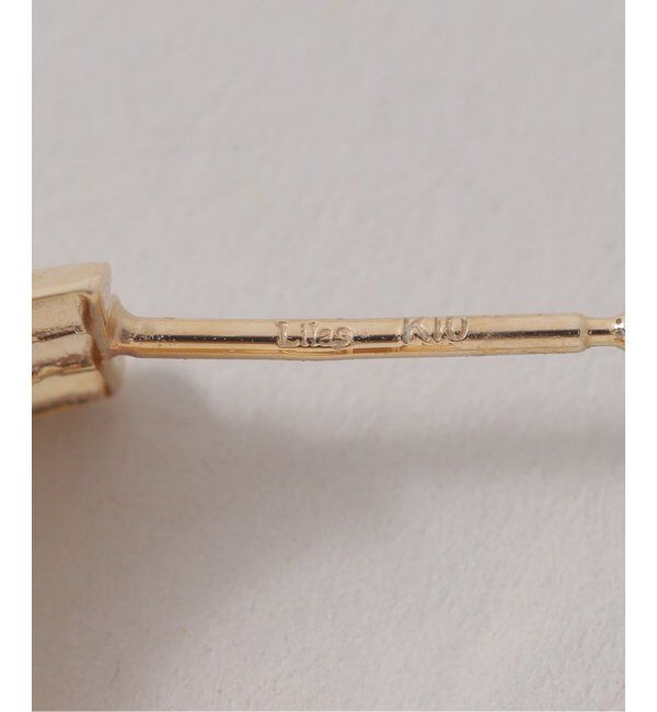 Lilas by Spick&Span「ダブルV線フープピアス K10（両耳）」|ピアス|