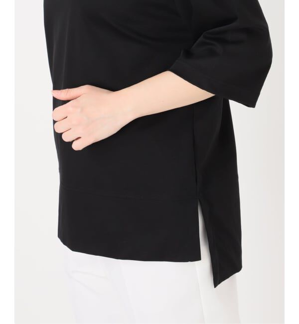 NOBLE「Room no.8/ルームエイト スムースコットンネックオープントップス」|Tシャツ・カットソー|