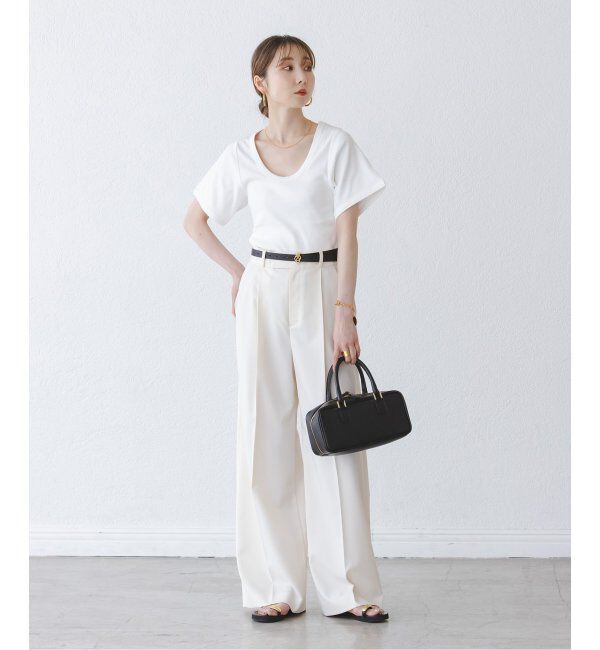 NOBLE「BY MALENE BIRGER/バイマレーネビルガー リブUネックTEE」|Tシャツ・カットソー|