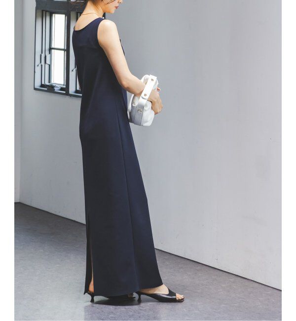 NOBLE「《追加》【洗える】ニットライクジョーゼット2wayワンピース」|ワンピース|