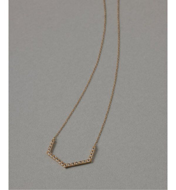 Lilas by Spick&Span「arrowラインホワイトトパーズネックレス K10」|ネックレス|