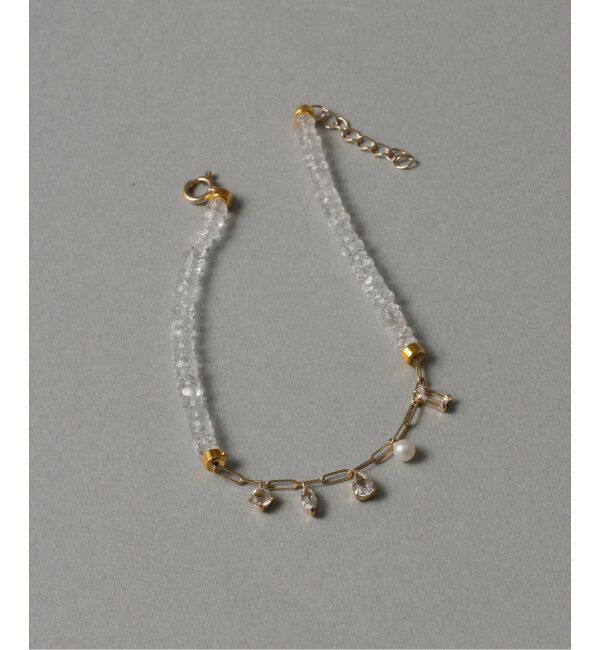 Lilas by Spick&Span「トパーズビーズチェーンモチーフブレスレット K10」|ブレスレット・バングル|