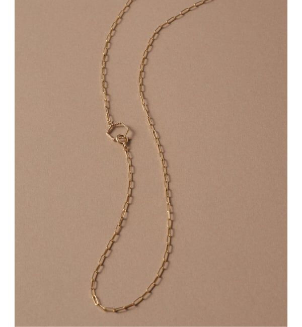 Lilas by Spick&Span「ヘキサゴンモチーフペーパークリップチェーン45cmネックレス K10」|ネックレス|