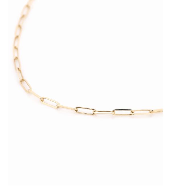 Lilas by Spick&Span「ヘキサゴンモチーフペーパークリップチェーン45cmネックレス K10」|ネックレス|