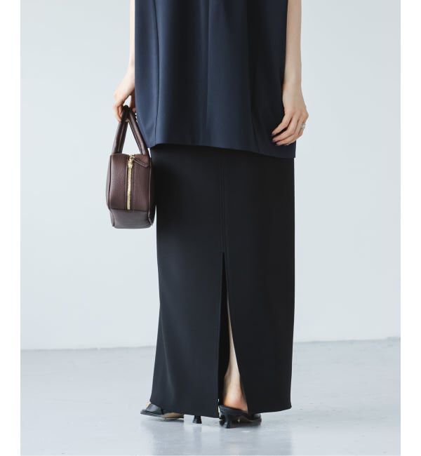 NOBLE「《追加》【洗える】コンフォートジャージーライクタイトスカート 5」|スカート|